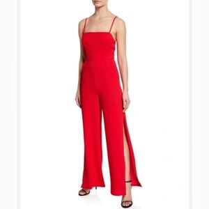BCBGENERATION
Side-slit Wide-leg Jumpsuit In Ribbon Red Size 10 New‎ With Tags